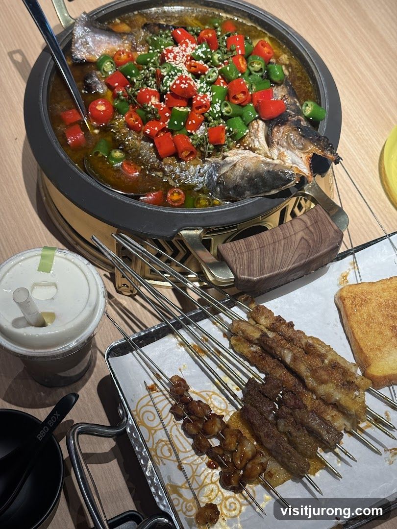 Spicy Fish and Skewers