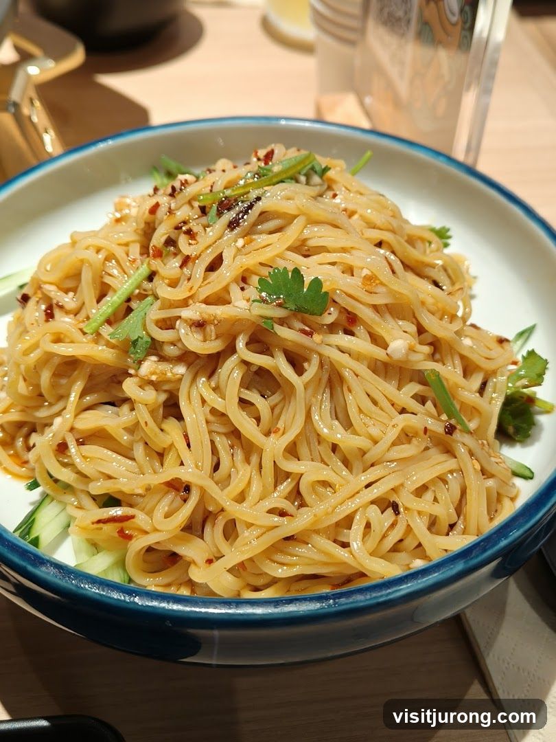 Noodles with Chili and Cilantro