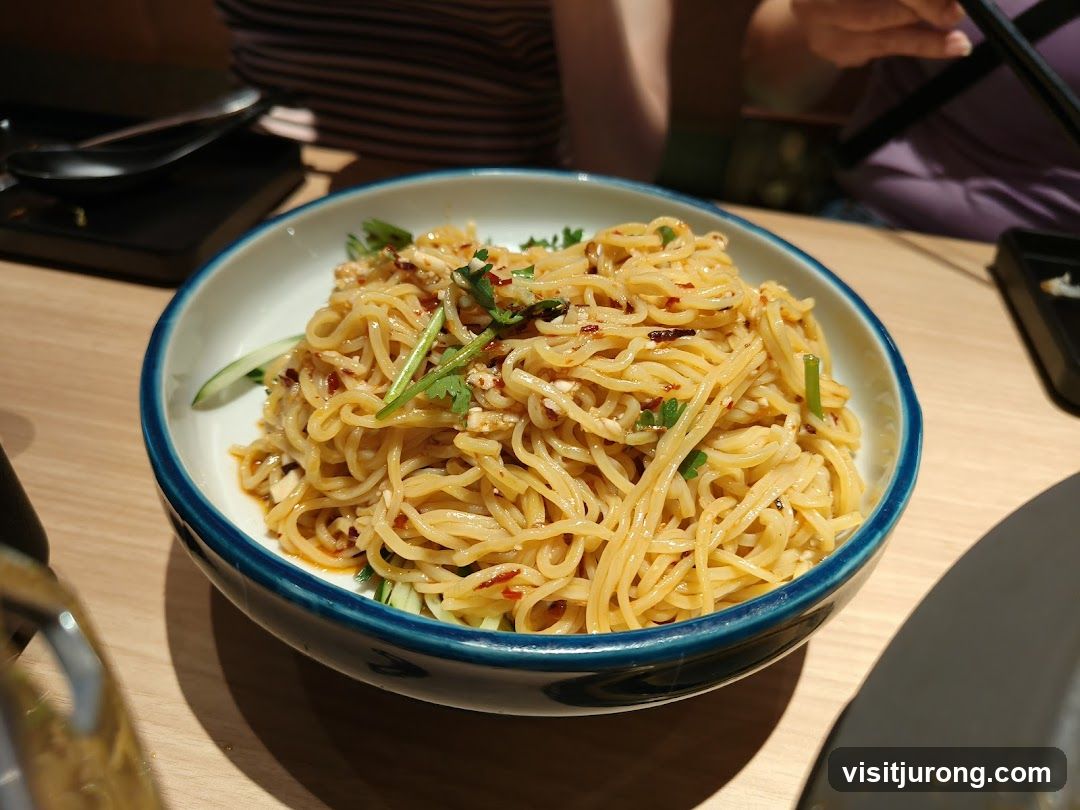 Noodles in a bowl