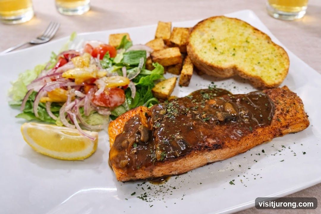 Salmon with Mushroom Sauce