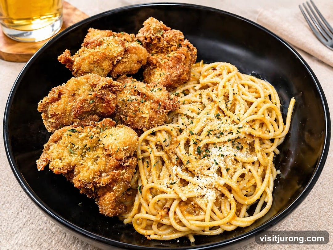 Fried Chicken and Spaghetti