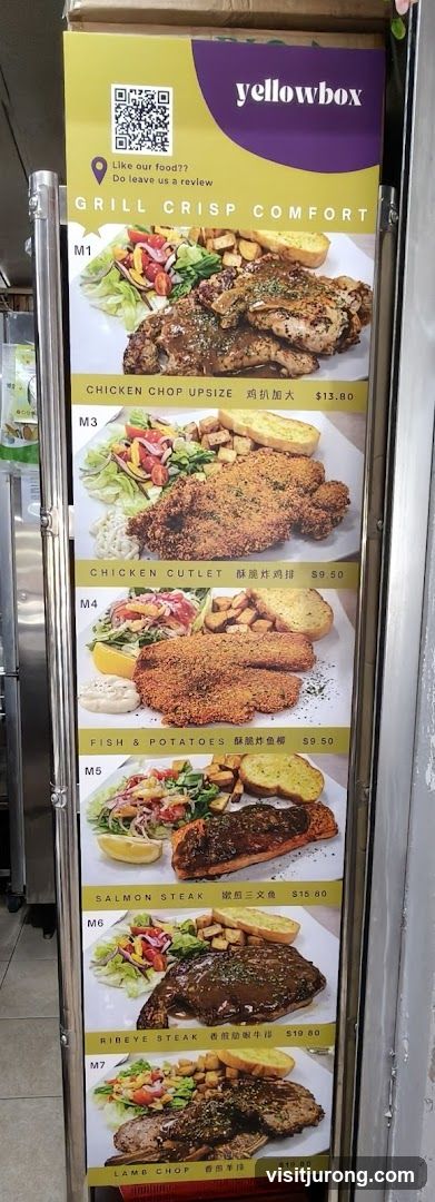 Yellowbox Grill Crisp Comfort Menu