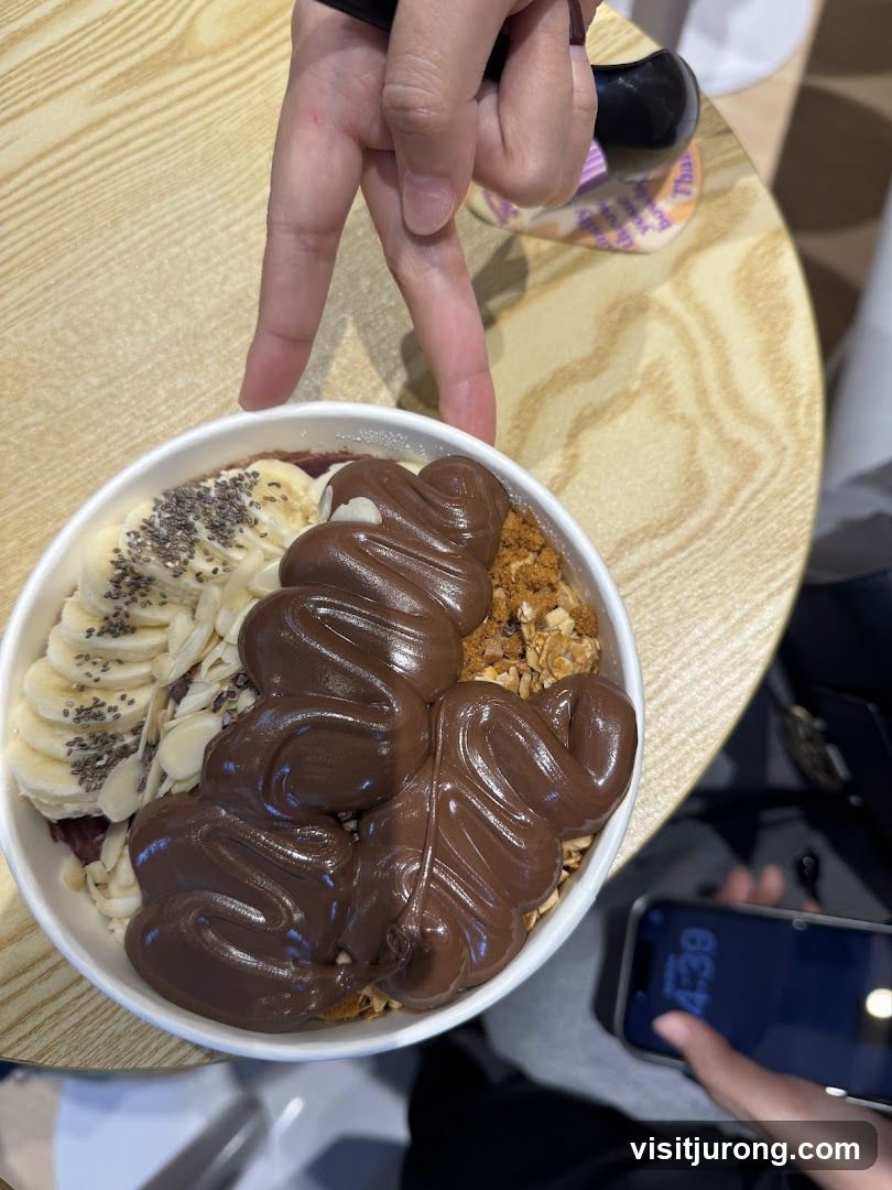 Acai Bowl with Chocolate and Fruit