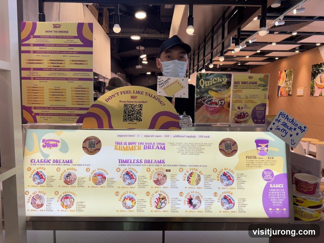 Summer Acai Menu