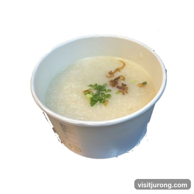 Congee in a paper cup