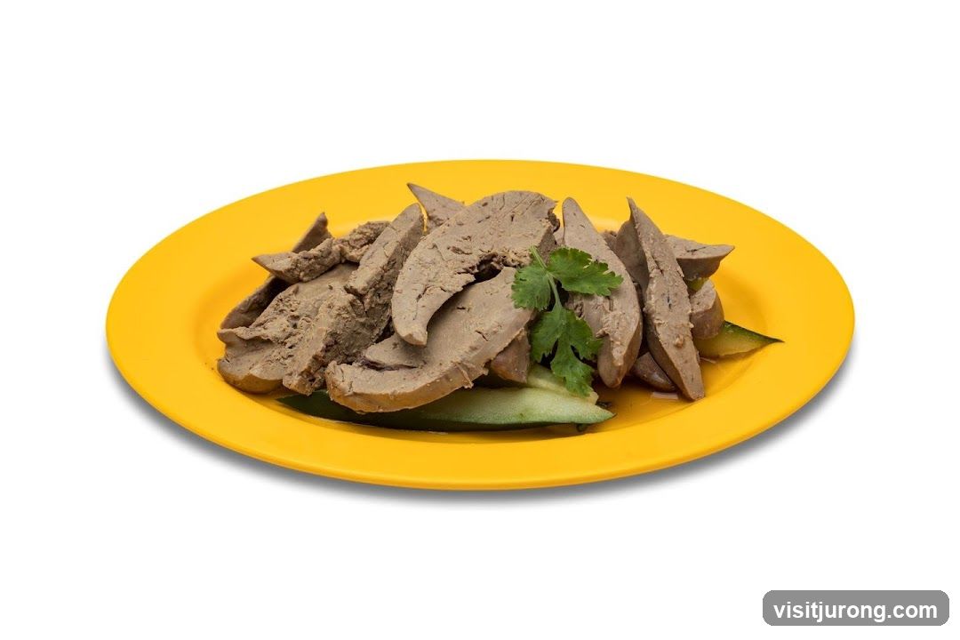 Sliced Liver with Cucumber and Parsley