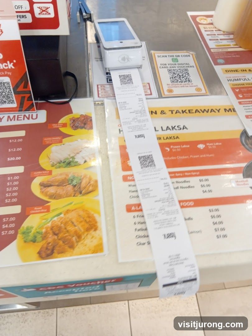 Food Menu and Receipt