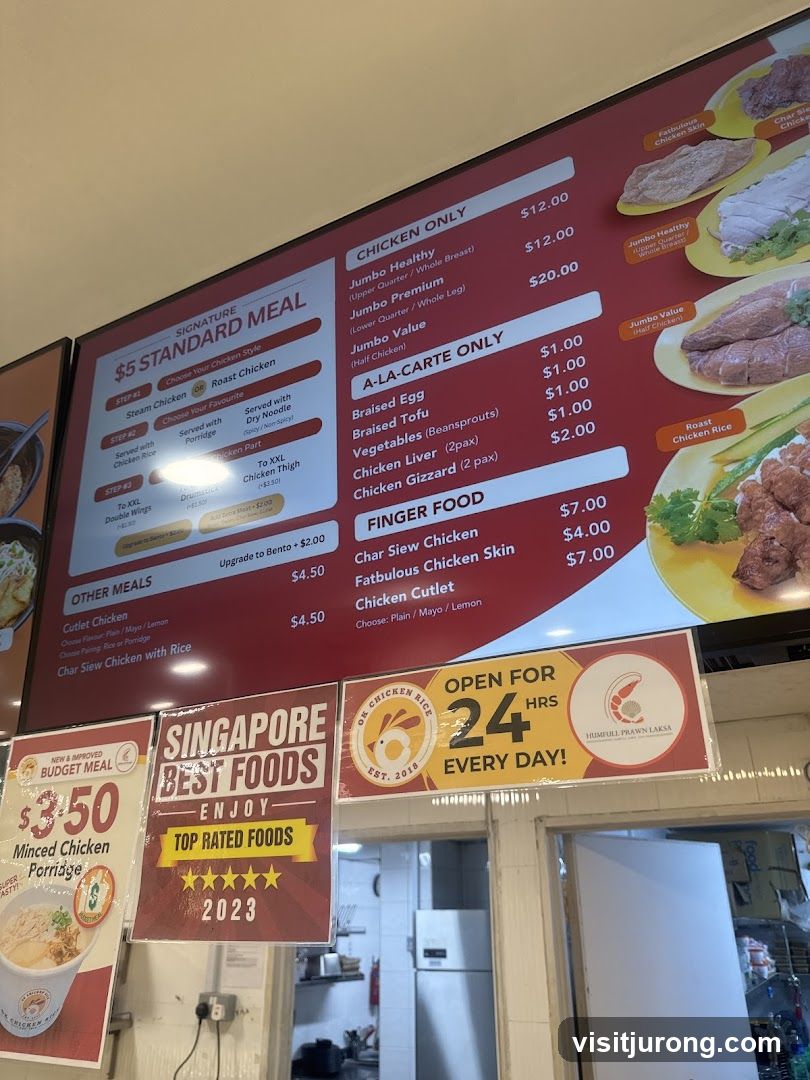 OK Chicken Rice Menu