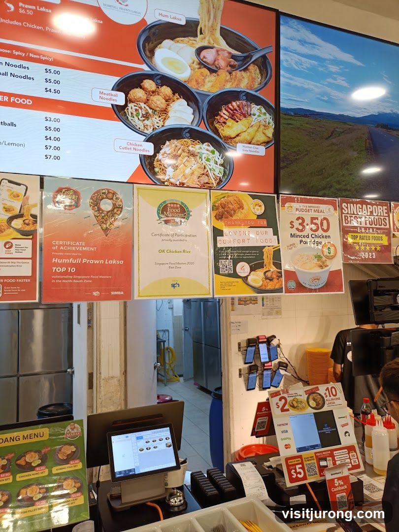 Food Menu and Awards Display