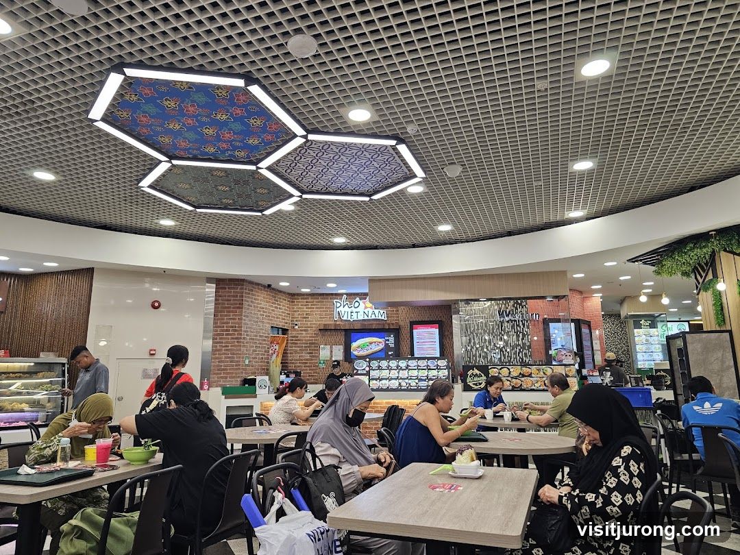 Food court with diners