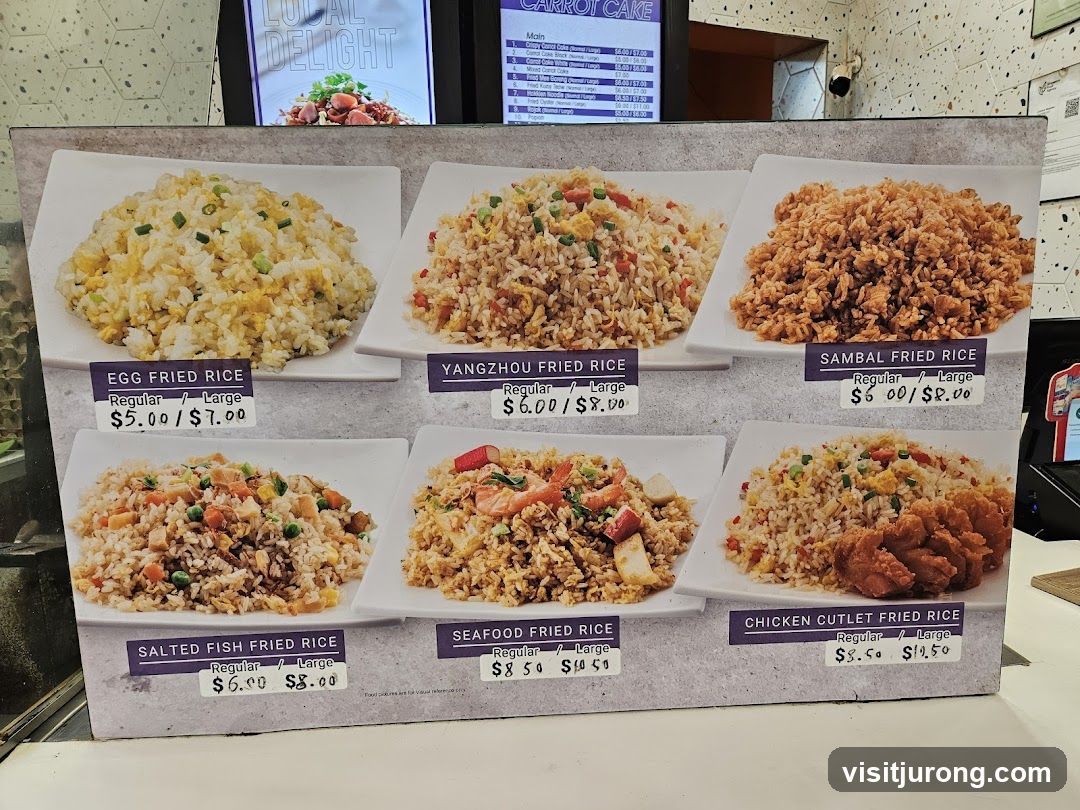 Fried Rice Menu