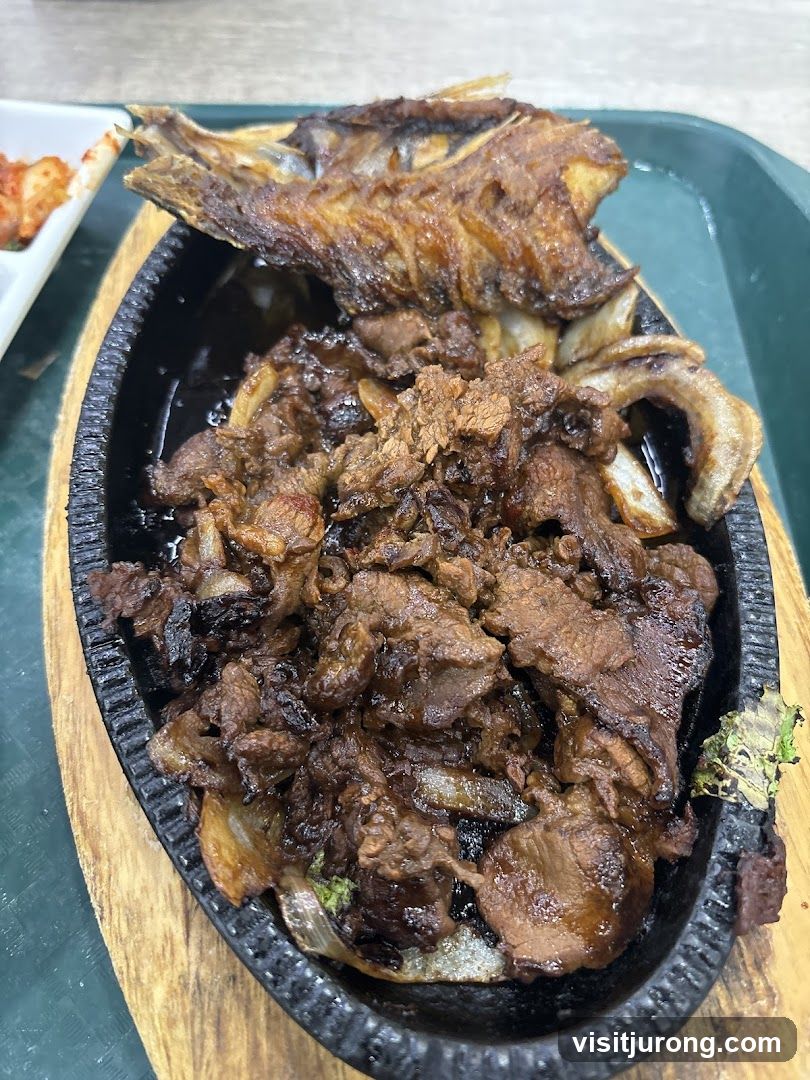 Sizzling Beef and Fish Platter