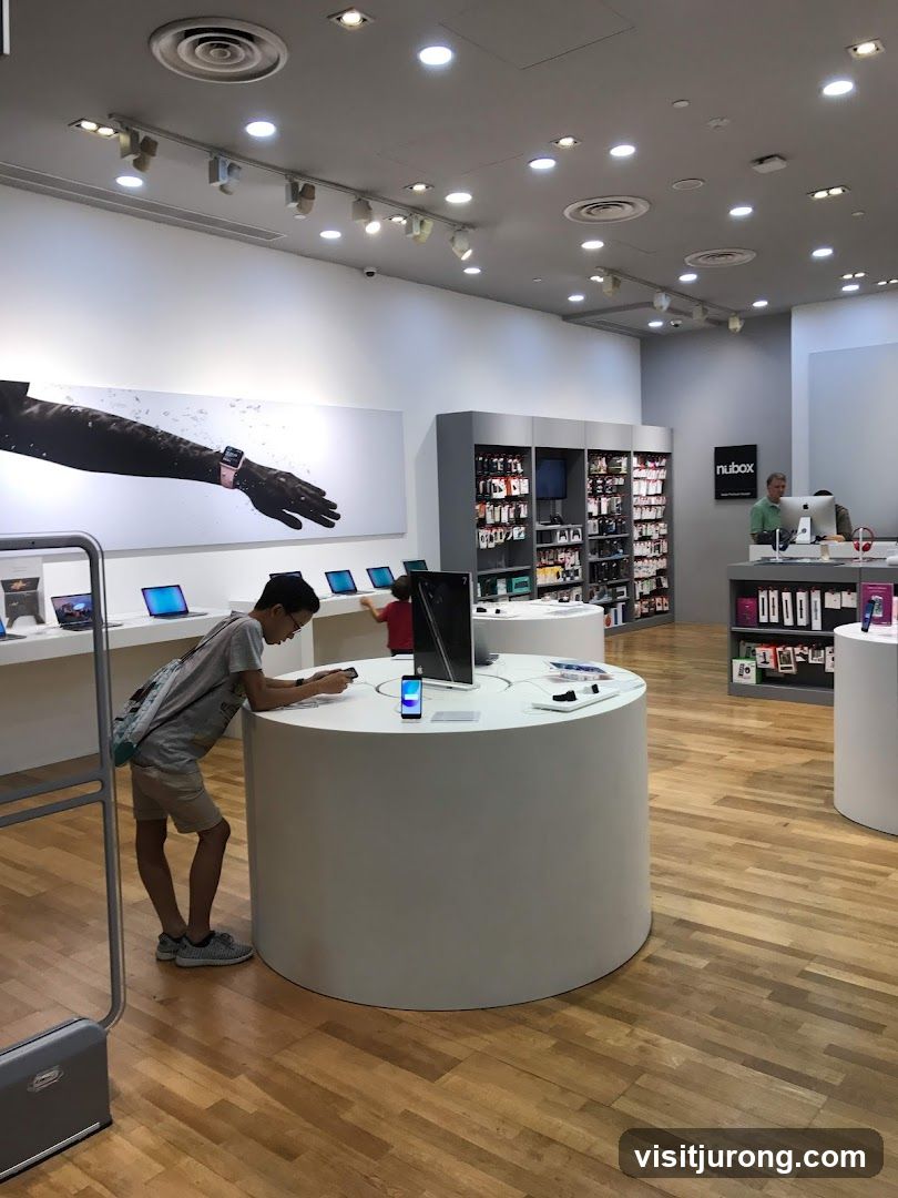 Electronics store interior