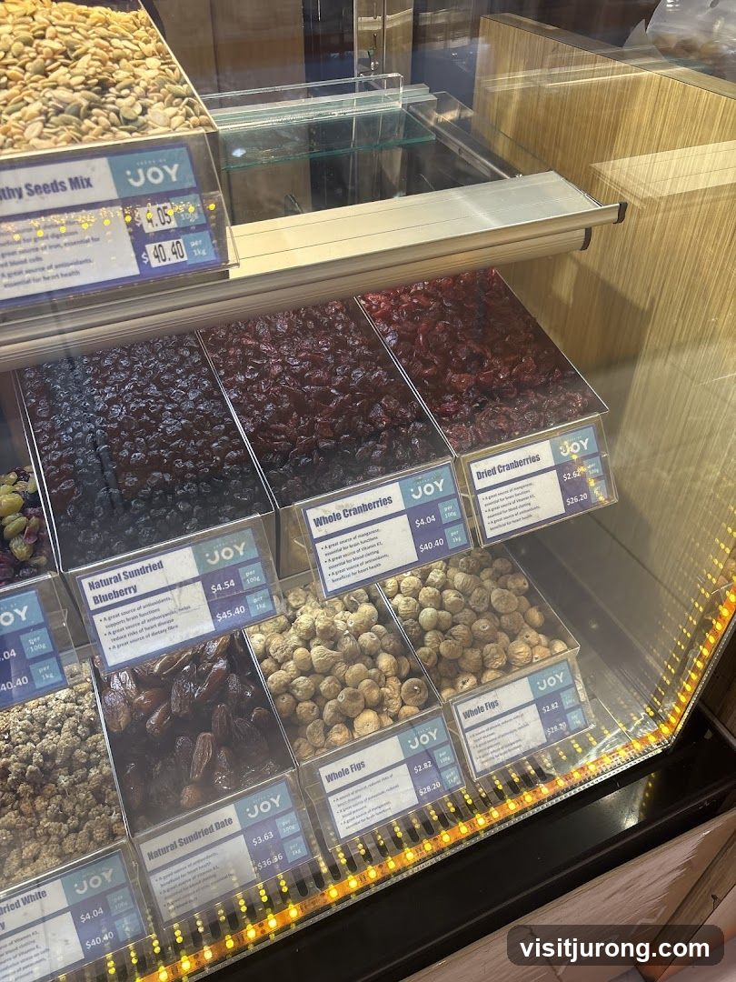 Dried Fruits and Seeds Display