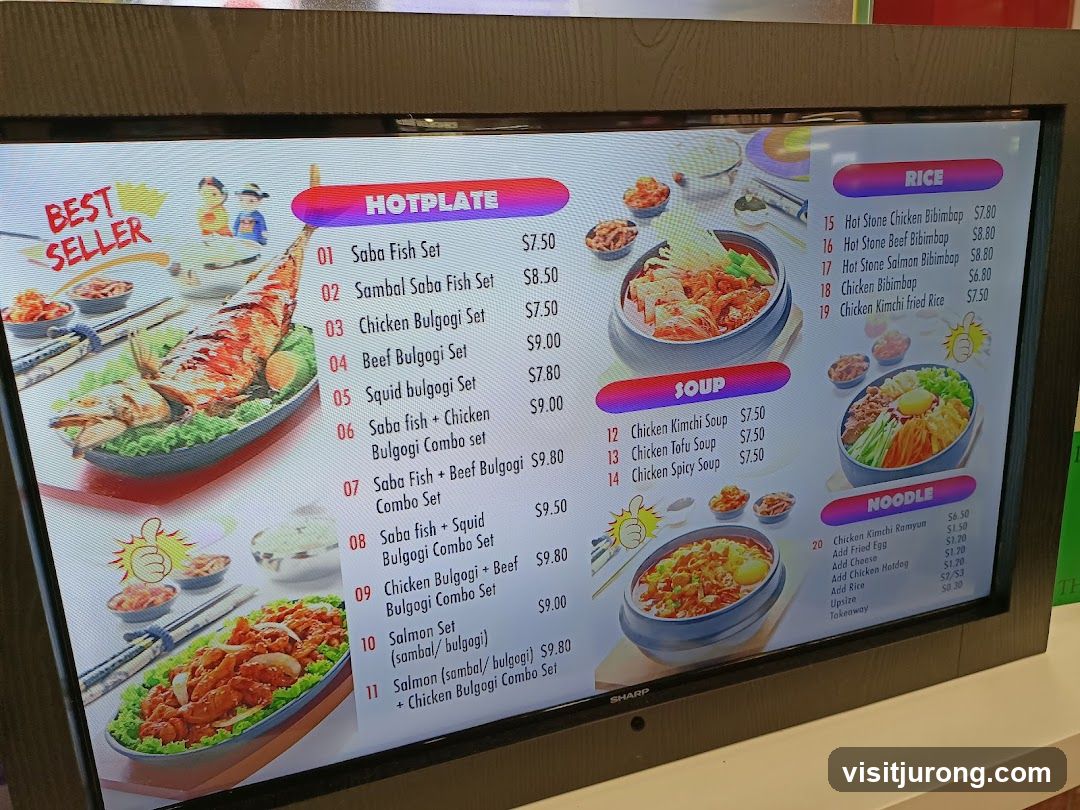Korean Food Menu