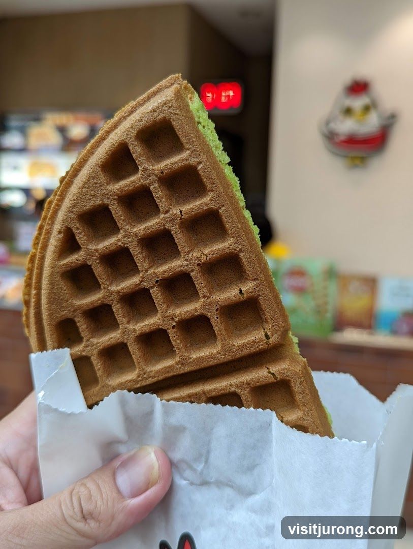 Waffle with Green Filling