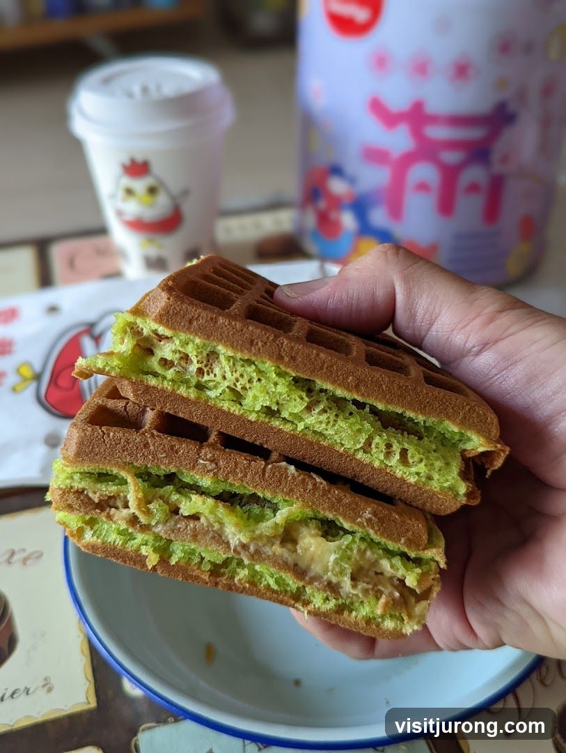 Waffle Sandwich with Peanut Butter and Banana