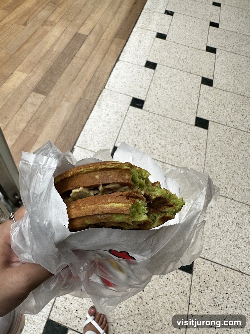 Green Waffle Sandwich