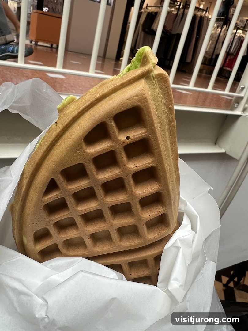 Waffles with Green Filling