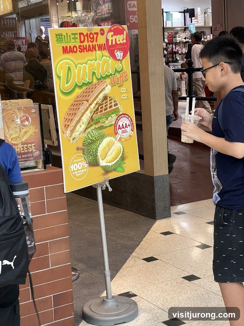 Durian Waffle Advertisement
