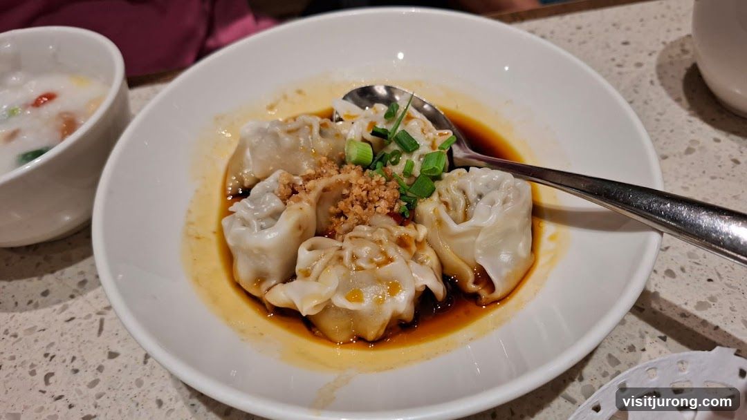 Dumplings with sauce