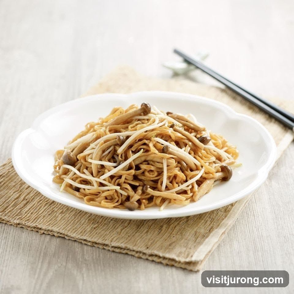 Mushroom and Bean Sprout Noodles