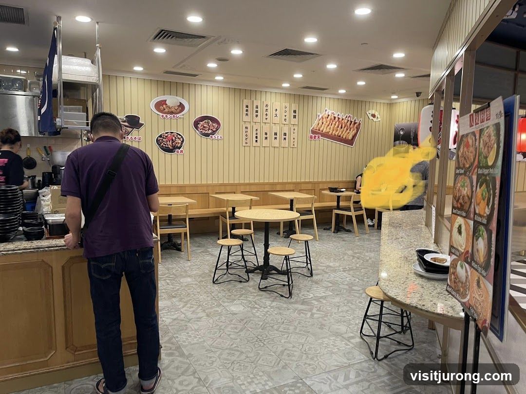 Restaurant Interior with Menu Display