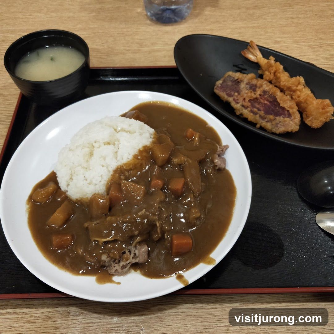 Japanese Curry with Rice and Tempura