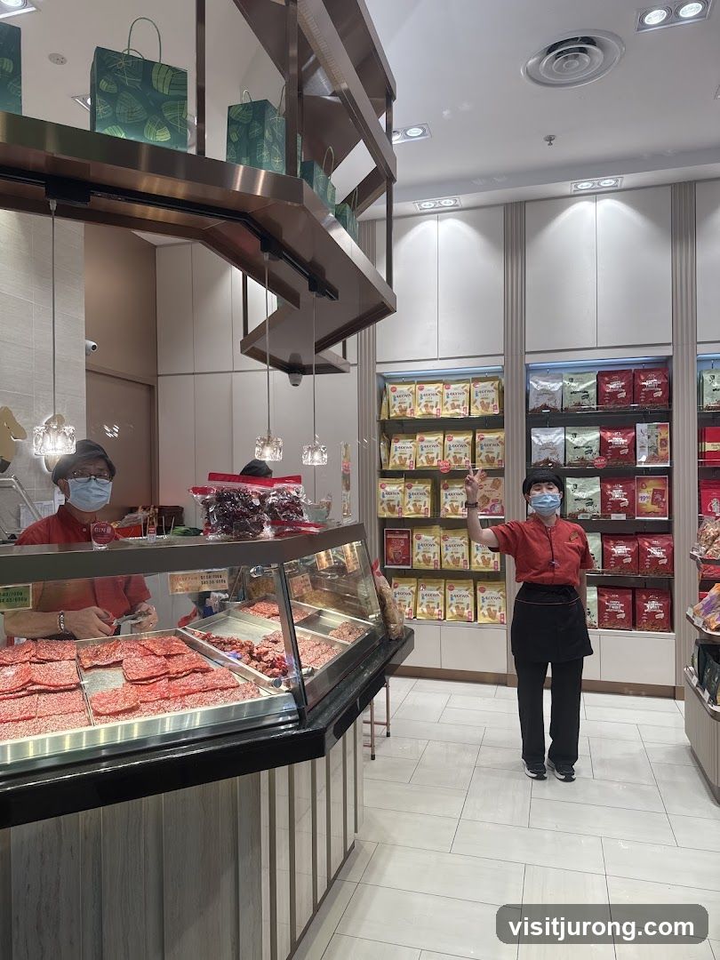 Butcher shop with staff