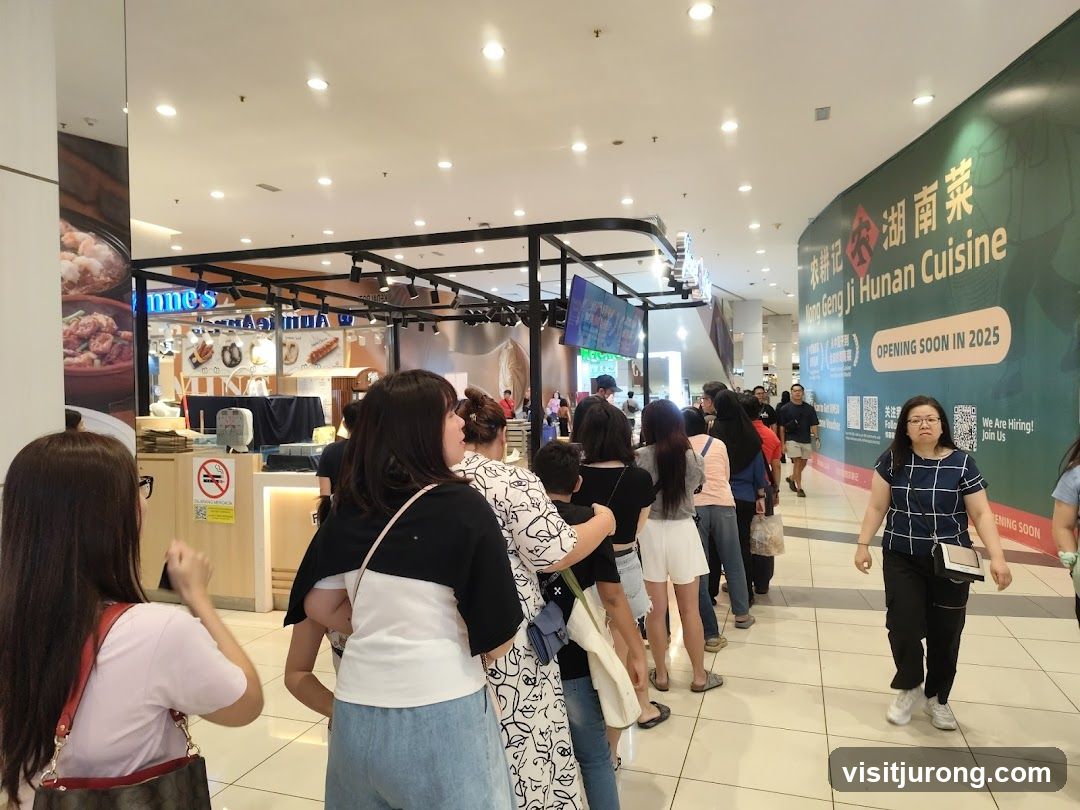 People Waiting in Line at a Mall