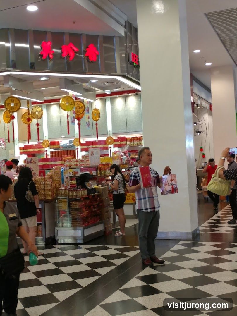 Store Interior with Festive Decorations