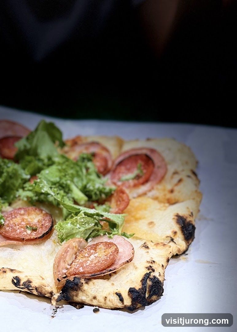 Close-up of a Flatbread Pizza