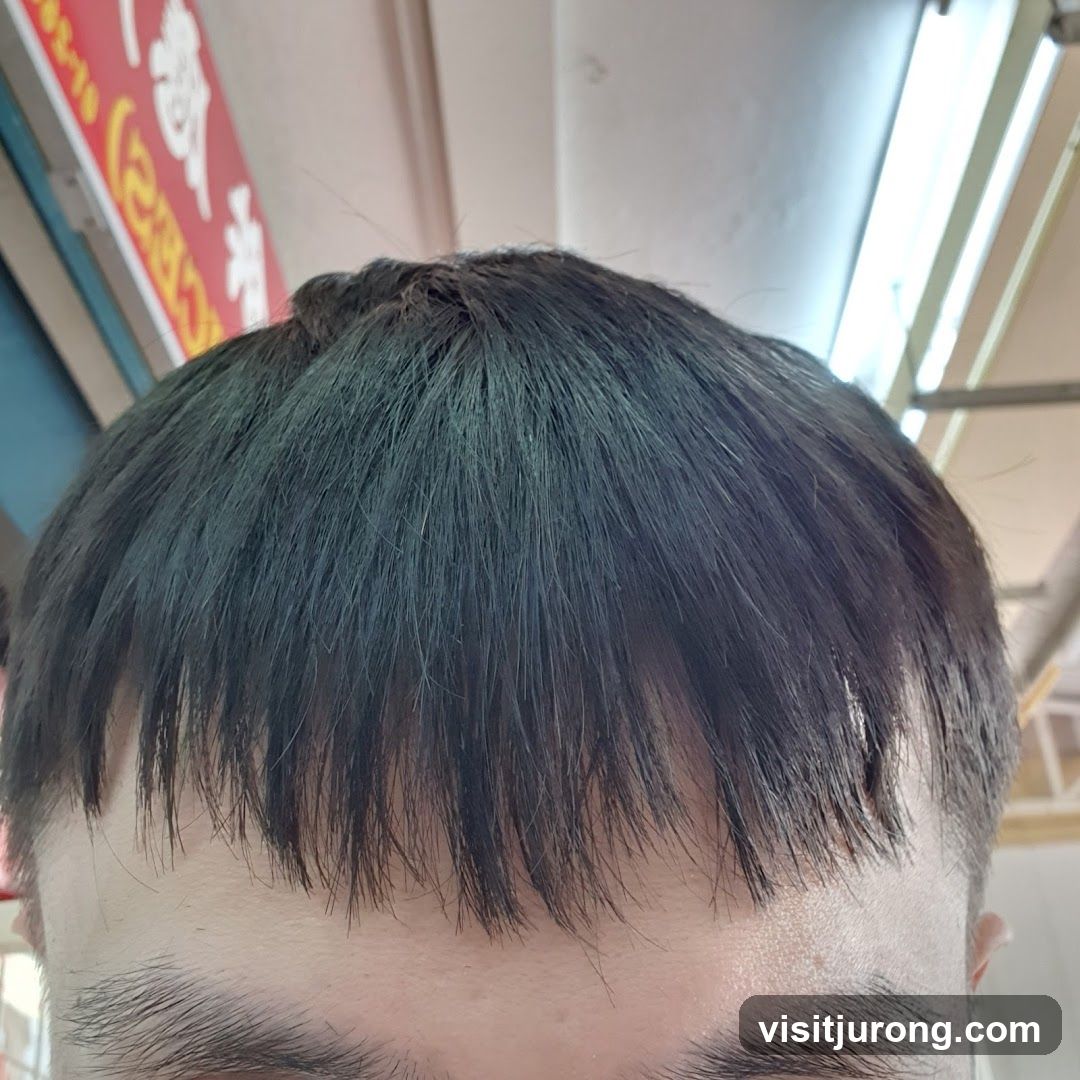 Person's Forehead and Hair