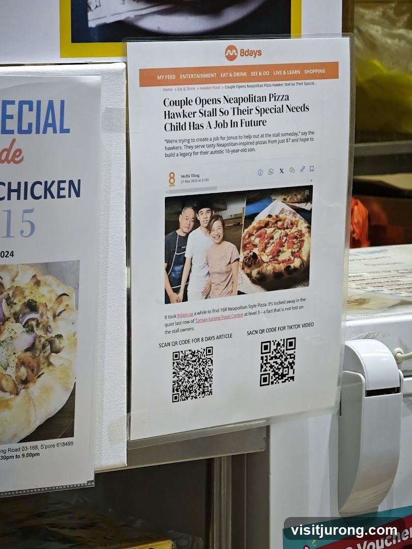 Article about a couple opening a pizza stall