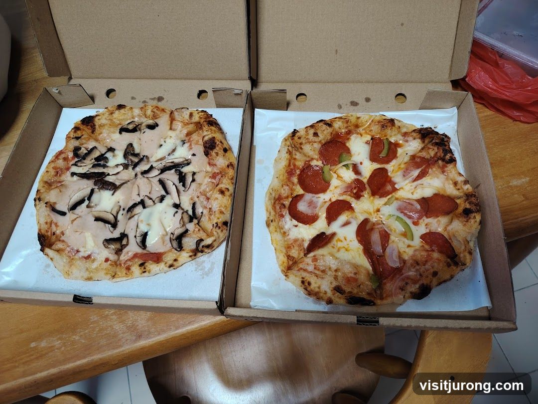 Two Pizzas in Boxes
