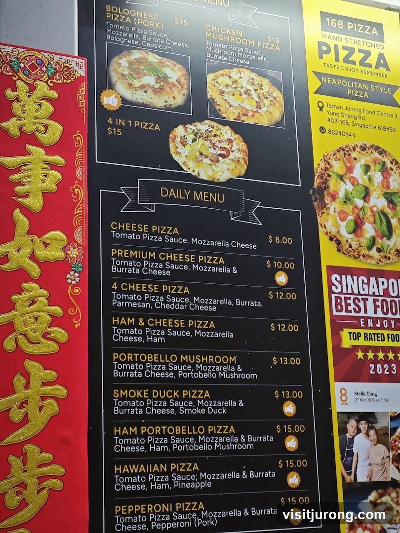 168 Pizza Daily Menu