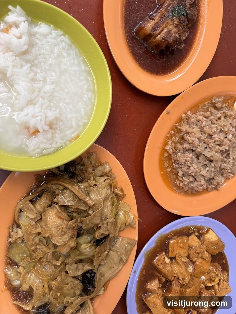 Four Dishes of Food