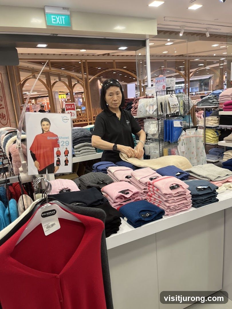 Woman in a clothing store