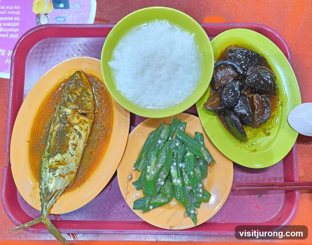 Meal with Fish, Okra, and Mushrooms