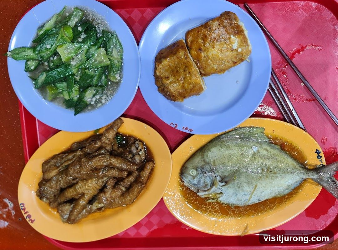 Four Dishes on a Tray