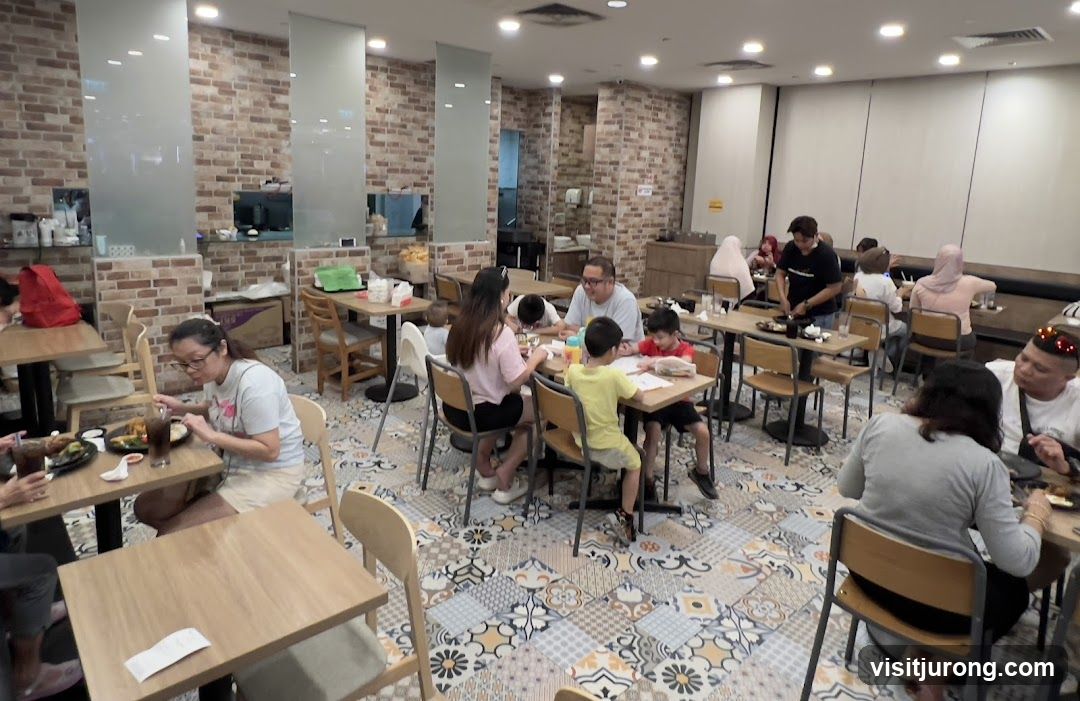 Restaurant Interior with Patrons