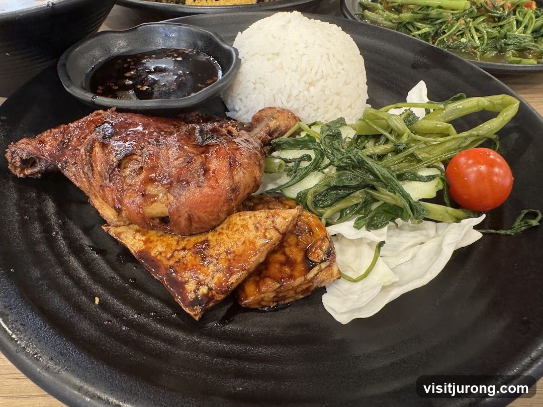 Chicken Leg with Rice and Vegetables