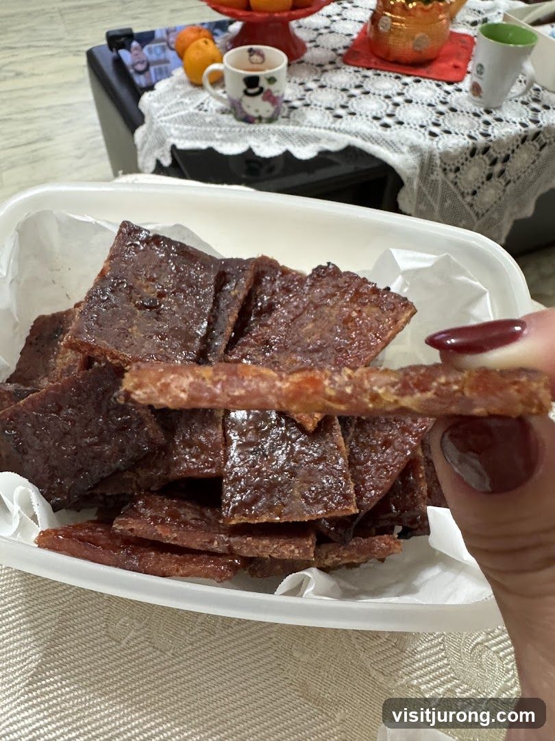 Close-up of Bak Kwa