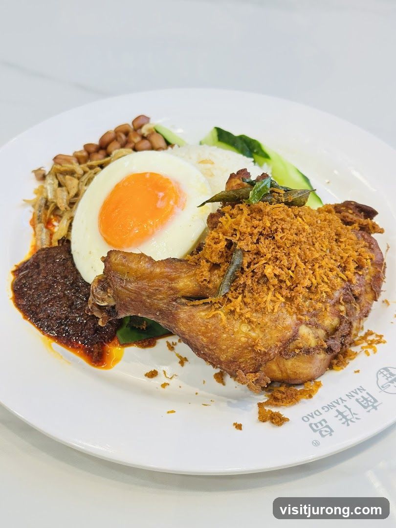 Nasi Lemak with Fried Chicken