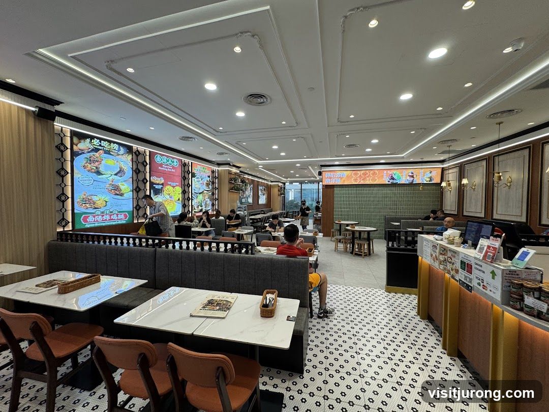 Restaurant Interior with Digital Menus
