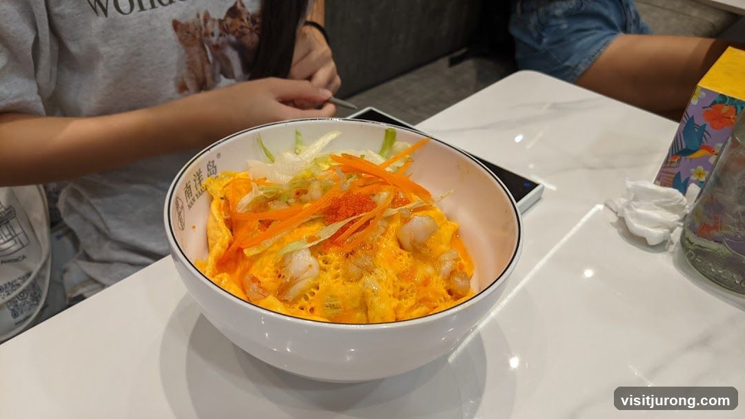 Omelette Rice with Shrimp