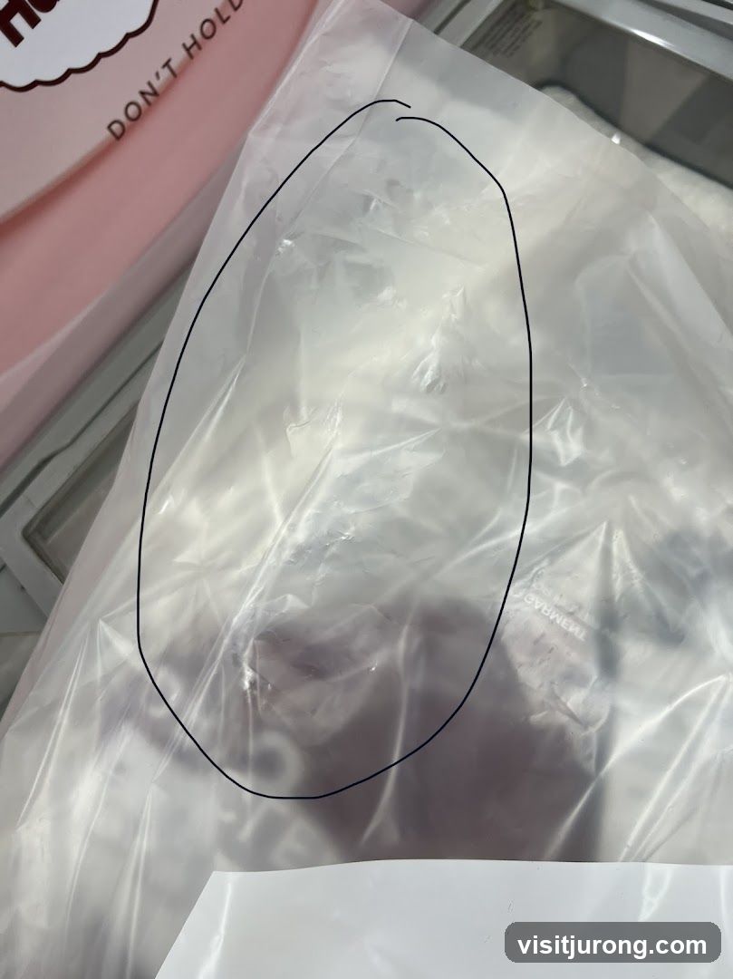 Plastic bag with items inside