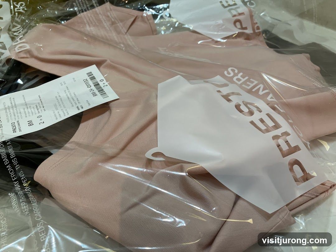 Clothing in Plastic Packaging