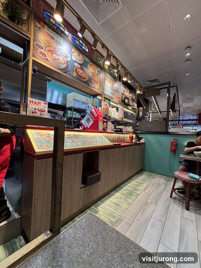 Restaurant Counter with Menu Displays