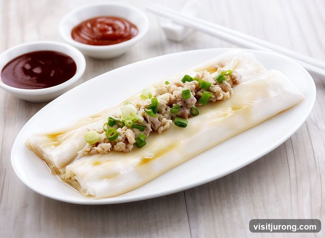 Steamed Rice Rolls with Minced Meat